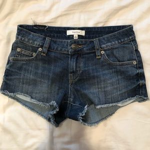 Talula Denim Shorts from Aritzia